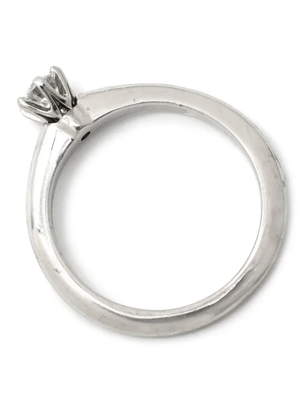 Tiffany & Co Ring Solitaire Diamond Platinum Silver T& Single Standing Claw